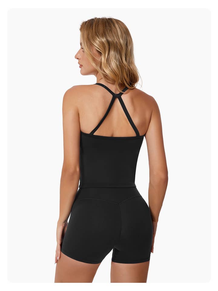 Mantra Active - Wholesale Activewear Set - Women's - Vesper Halter Neck Sports Bra & Shorts Activewear Set14