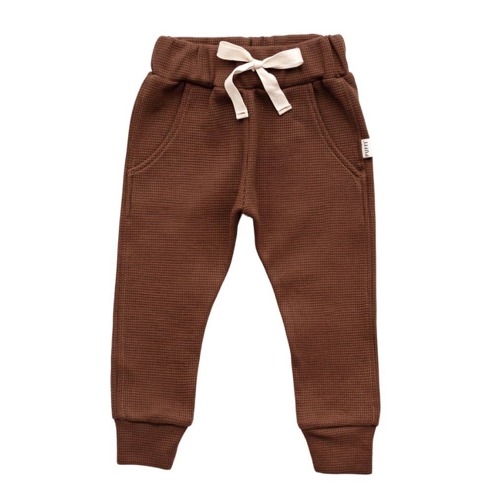 PUFFI - Wholesale Pants - Kids - Children’s Waffle Pants MONOCHROME – Chocolate0