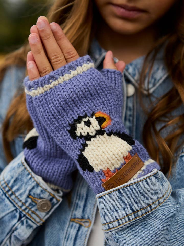 Calentador de manos para niños Puffin (Pura Merino) para venta al por mayor de Pachamama Ltd