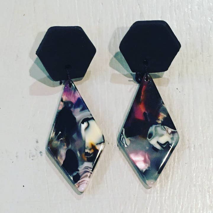 Brincos de resina Clay Meet por atacado de JAG/ged Edge Jewelry