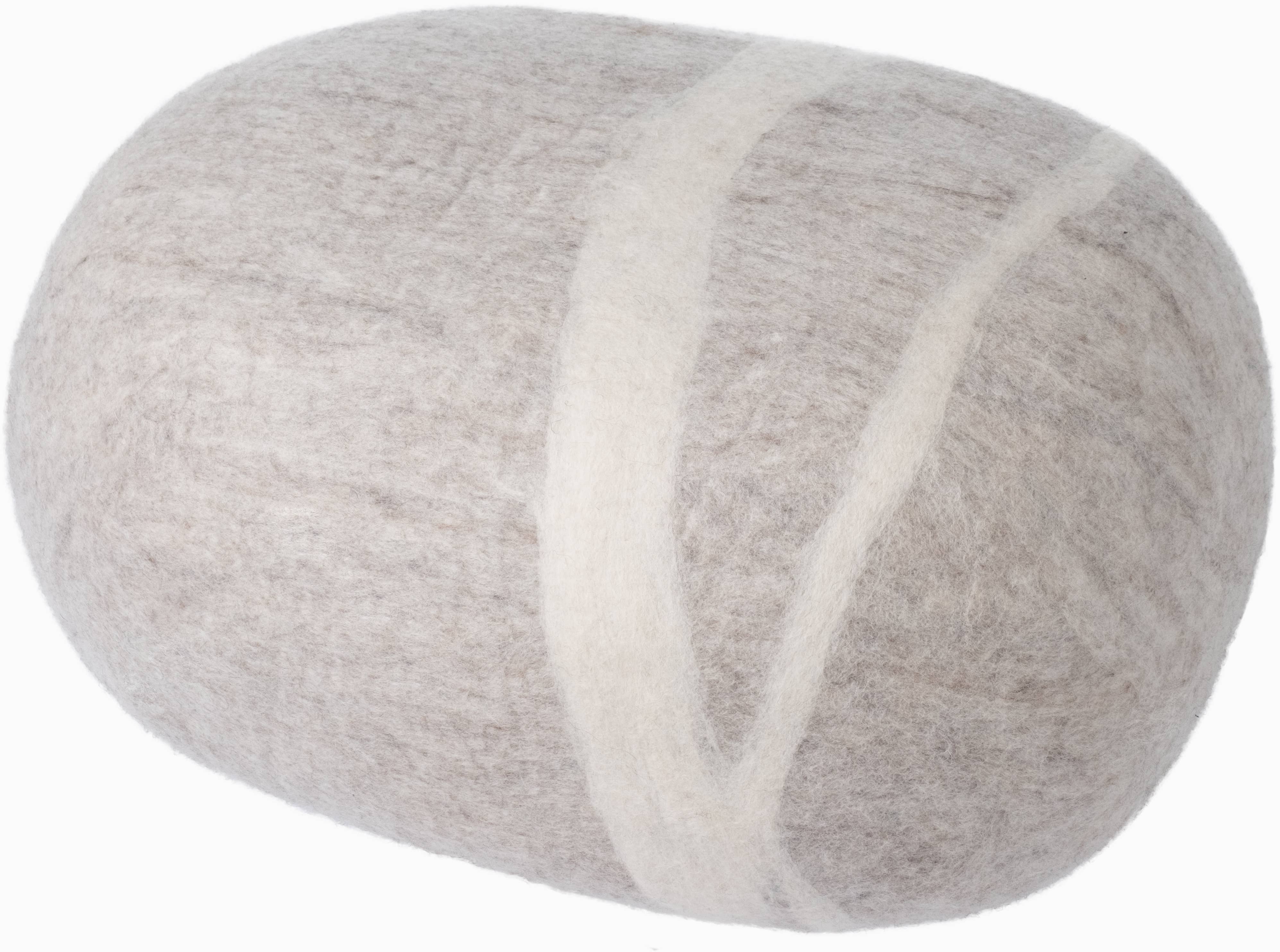 myfelt - Wholesale Pouf - Béla – Felt Pebble beige 100% wool3