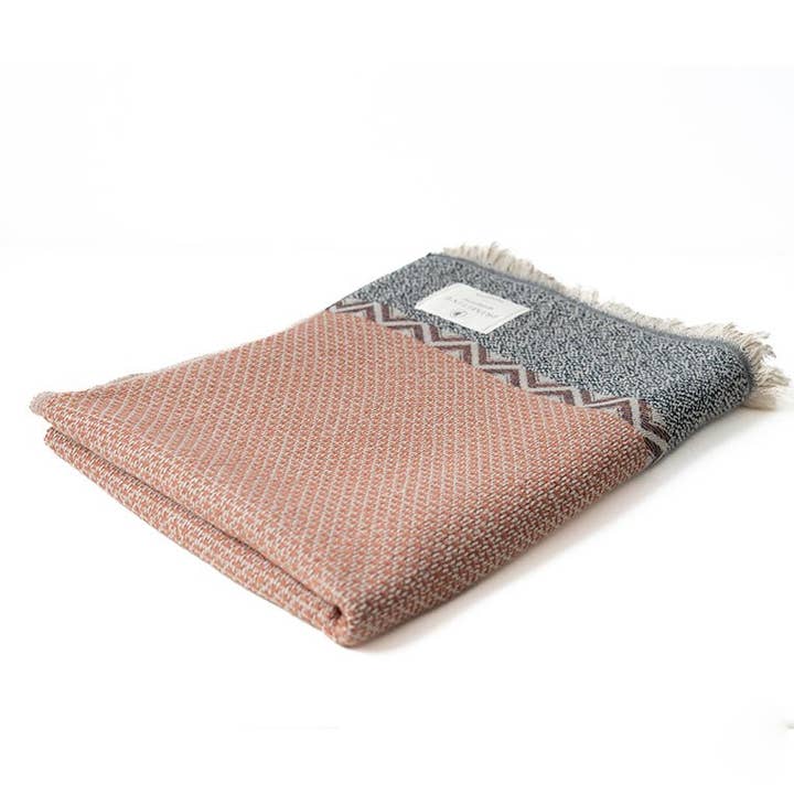 Primitive - Wholesale Throw Blanket - Dolcetto Linen Plaid Throw Blanket W01