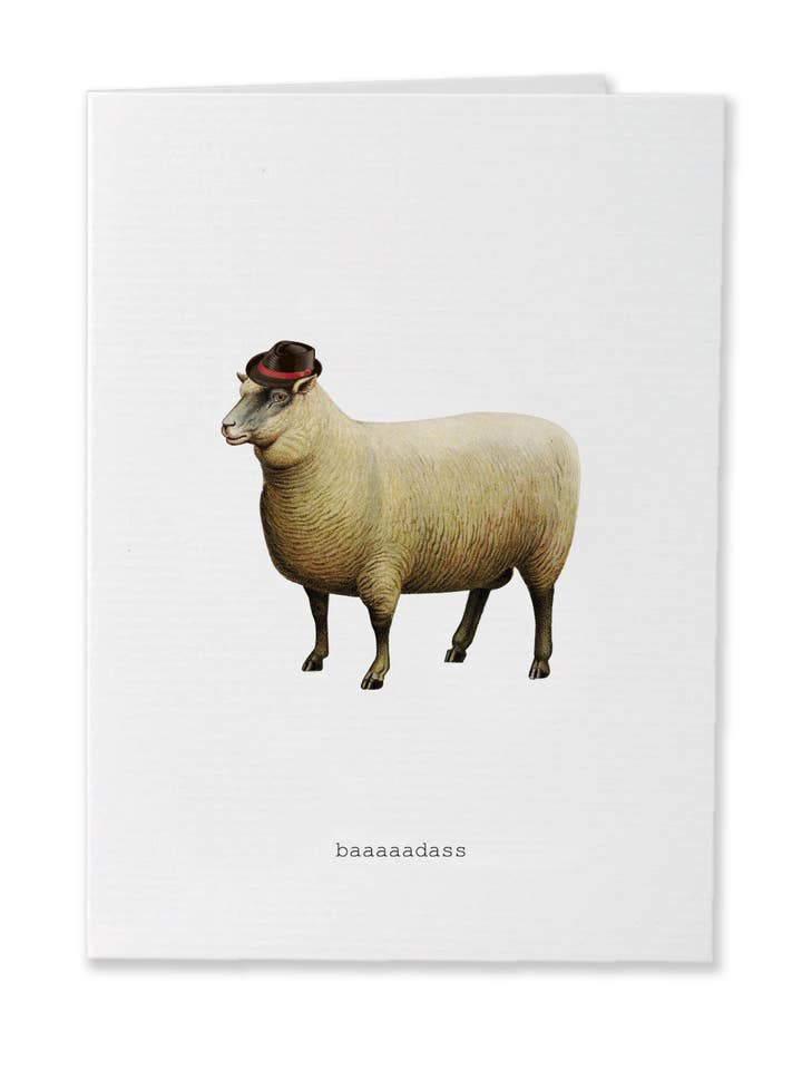 BAAADASS GREETING CARD for wholesale by TokyoMilk Cards and Totes