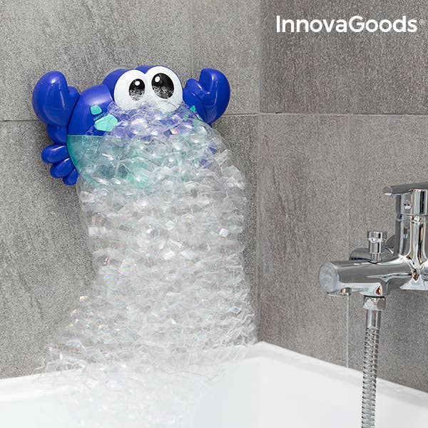 InnovaGoods - Vendita all'ingrosso Piccolo dispositivo portatile - Granchio musicale Crabbly con bolle di sapone da bagno