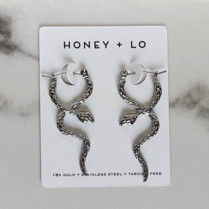 Kismet Showroom - Wholesale Hoop Earrings - Evie Snake Earrings
