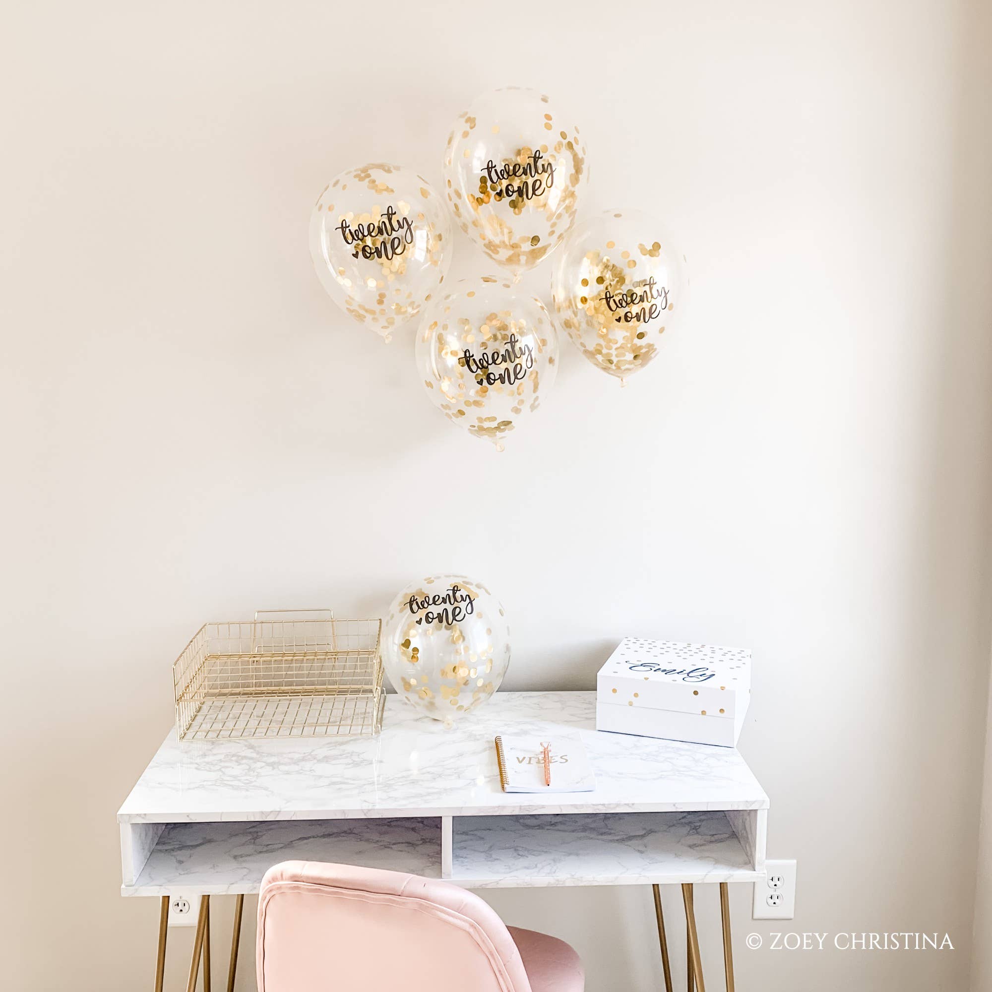 Zoey Christina - Wholesale Balloon - Twenty One Confetti Filled Balloons5