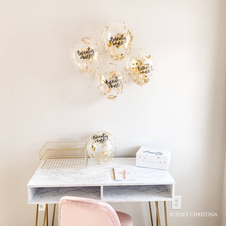 Zoey Christina - Wholesale Ballon - Eenentwintig met confetti gevulde ballonnen5