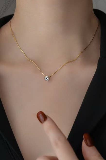 OR COLLIER CLASSIQUE EN ACIER INOXYDABLE 18K SANS TERNISSURE | 40NK385 en vente sur Faire2