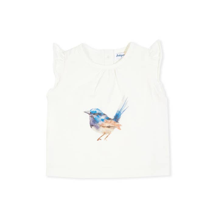 Lulu Tee - Fairy Wrens for wholesale by Indigo & Lellow
