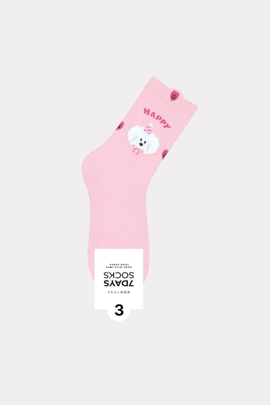 7DAYSSOCKS - Wholesale Socks - Women's - Women's Crew Puppy's Diary Socks - Made in Korea2