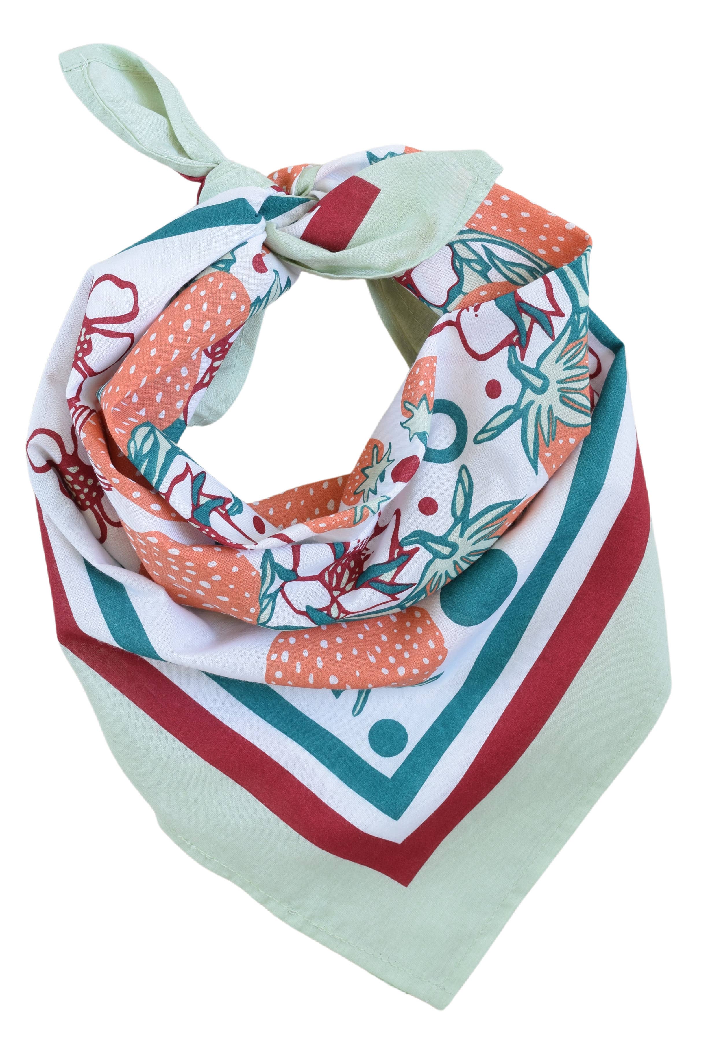 Hearth and Harrow - Wholesale Bandana - Uniseks - Strawberry Patch Bandana - 100% katoen - met de hand bedrukt3
