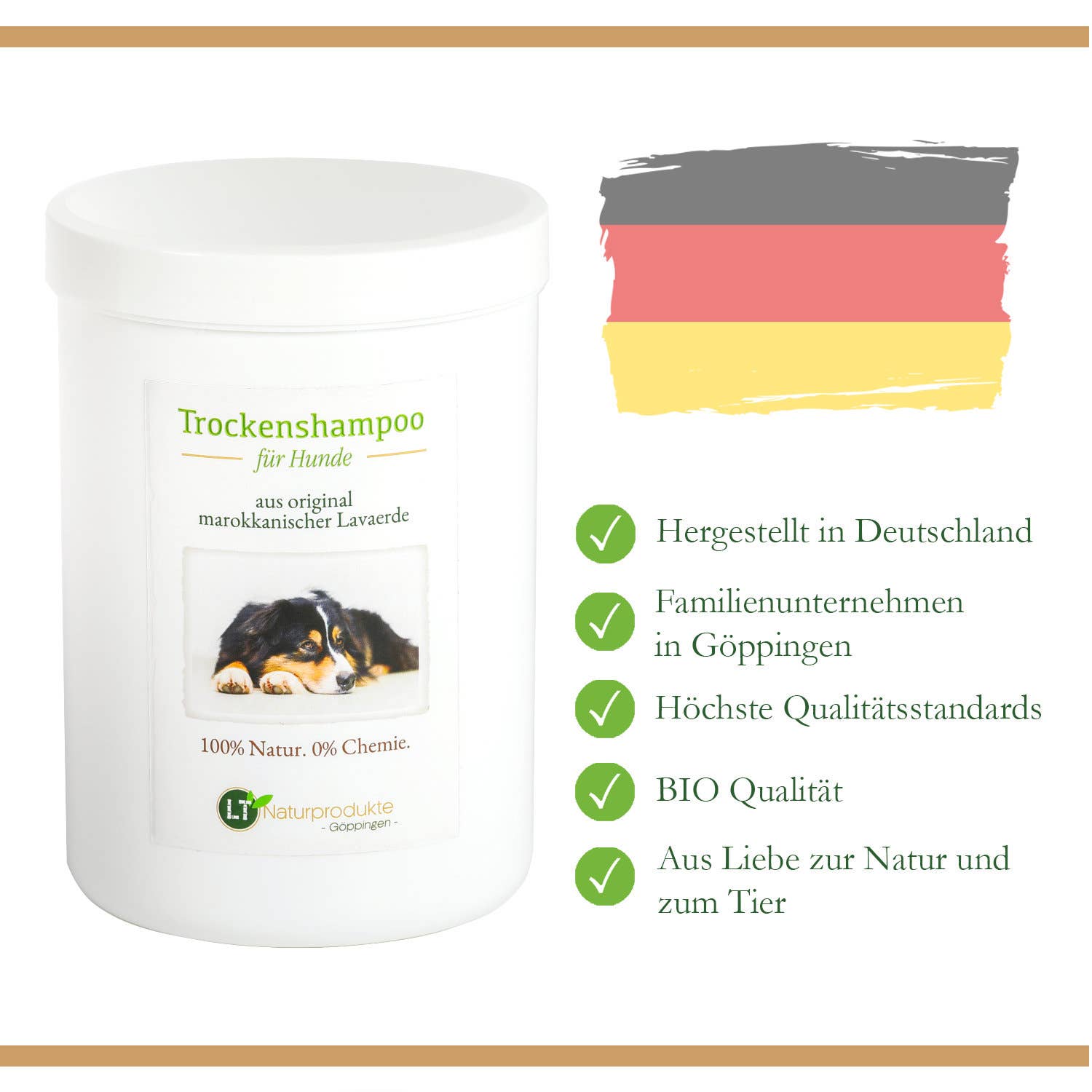 LT-Naturprodukte – wholesale Pet shampoo – Dog – Dry shampoo for dogs - with original Moroccan lavae2
