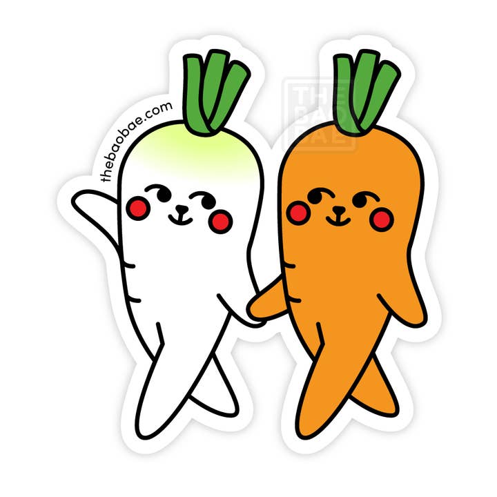Daikon Radish & Carrot Sticker for wholesale by The Bao Bae