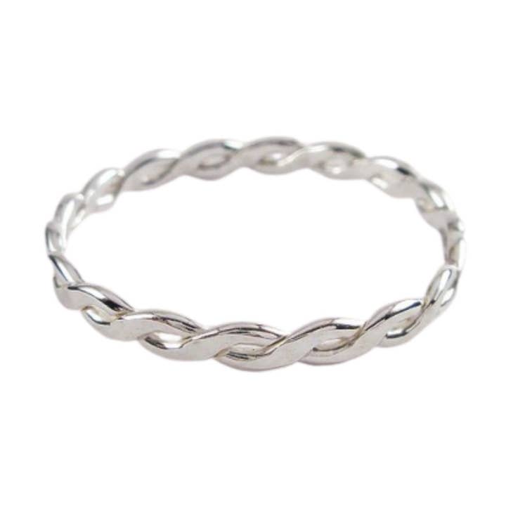 Zehenring, Sterlingsilber geflochtener Zehenring, Zehenringe, Midi-Ringe, Stapelringe, minimalistische Ring-Knöchelringe für den Großhandel von CALIFORNIA TOE RINGS