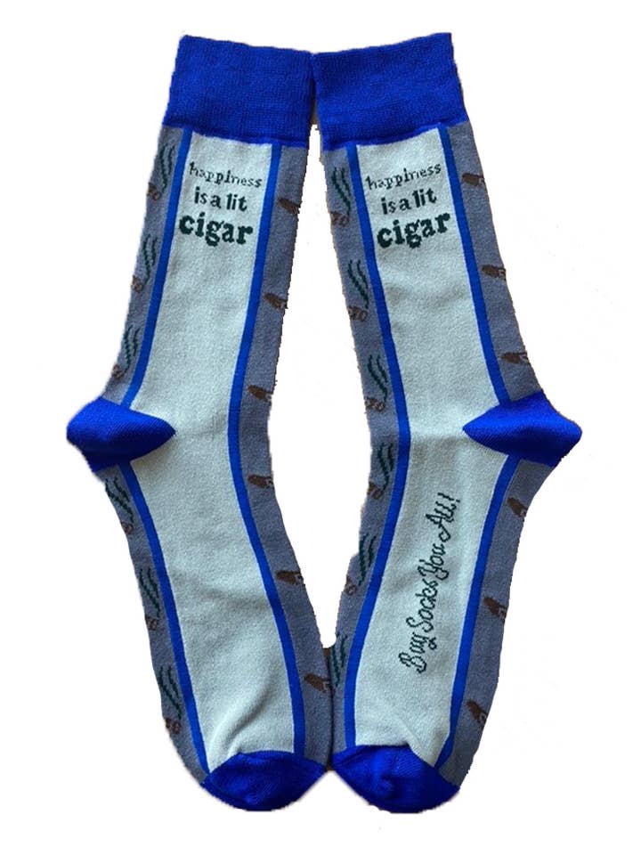 Happiness is a Lit Cigar Men's Socks for wholesale by Buy Socks You All