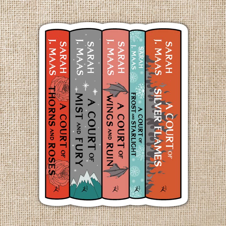 Kingdom of Threads - Wholesale Sticker - ACOTAR Series Stack Sticker | Sarah J. Maas0