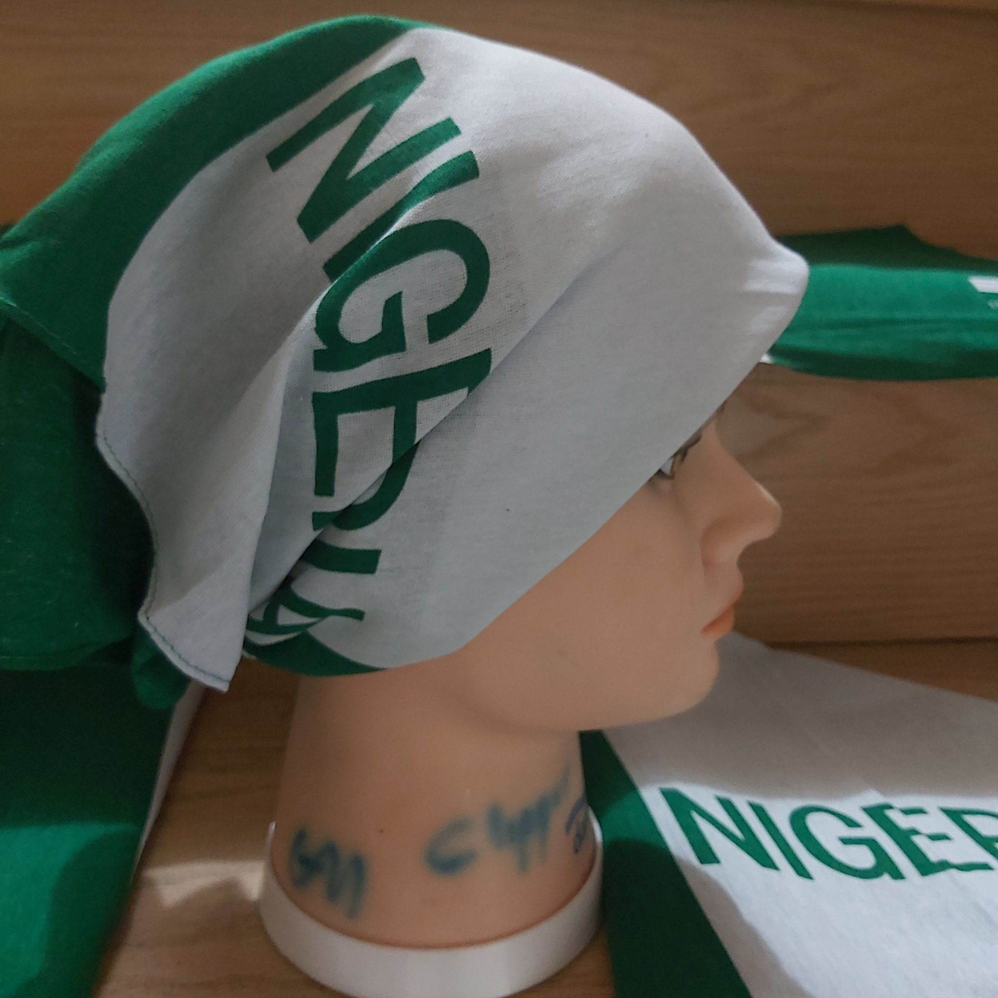 Worldwide Souvenir Mart - Vente Bandana – unisexe - Mouchoir Bandana Drapeau du Nigéria/Couvre-tête Drapeau Nigérian2