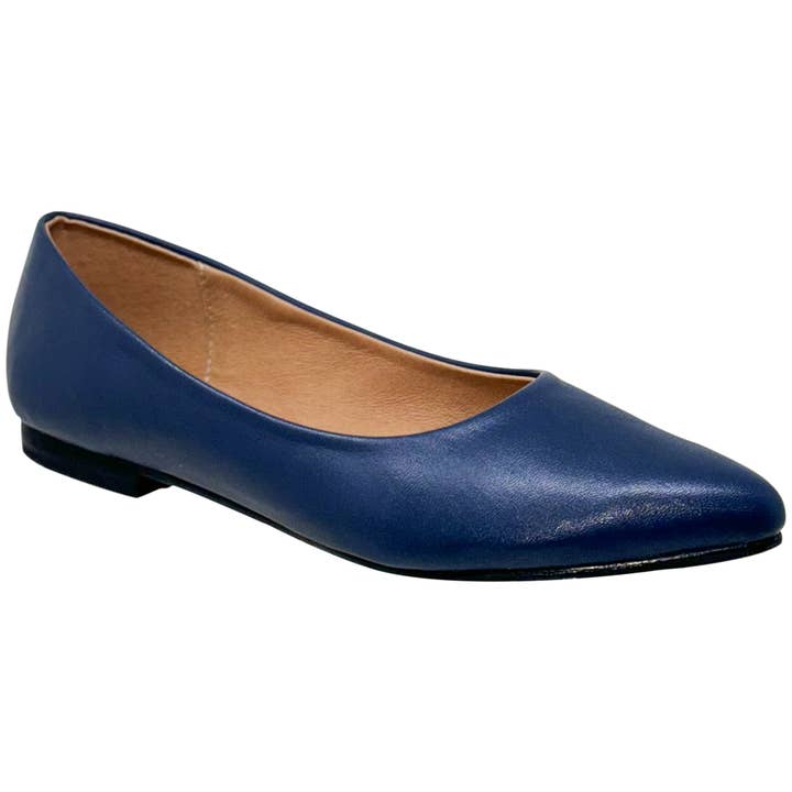 SOBEYO Women's Pointed Toe Flat Genuine Leather Memory Foam Cushion for wholesale on Faire