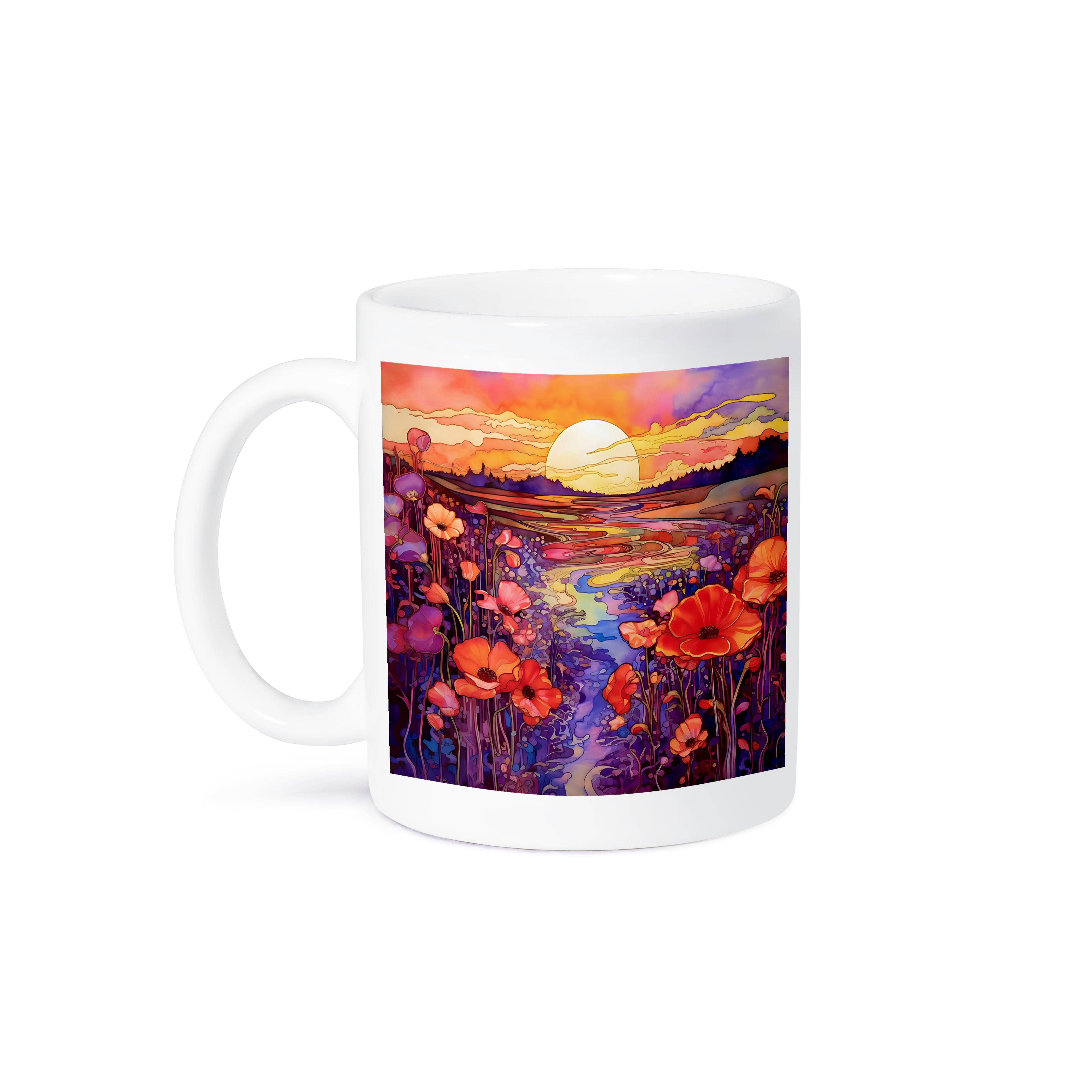 3dRose - Wholesale Coffee Mug - 3dRose, Bright Image of Liquid Flower and River Scene Background, Mug8