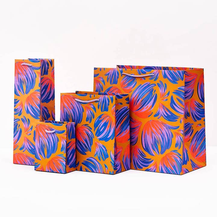 Floral Feather Gift Bag for wholesale by Paper Source Wholesale