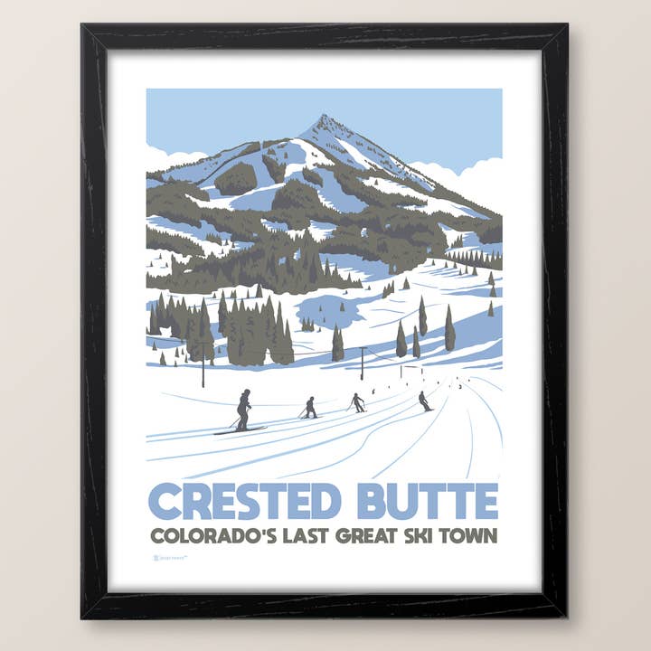Crested Butte Ski Town Colorado Print for wholesale by Bozz Prints