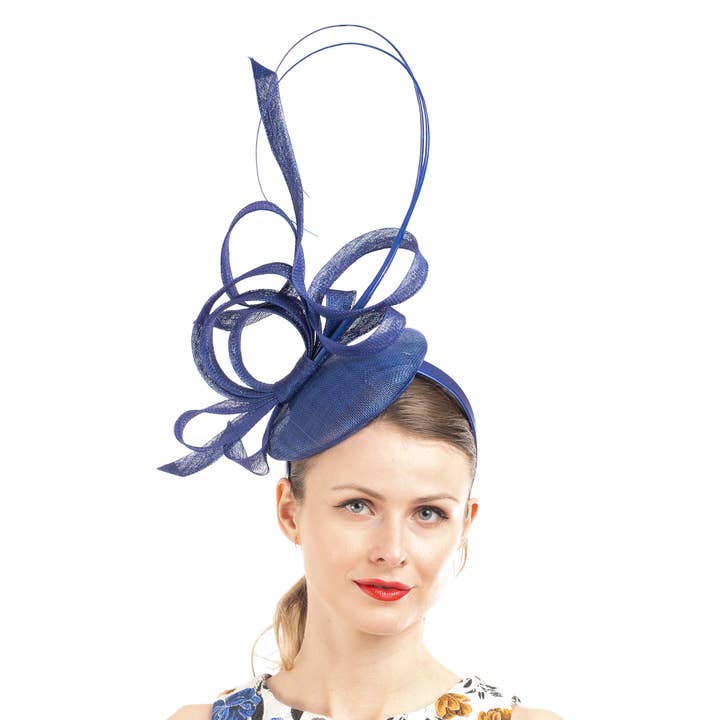 KaKyCo - Wholesale Straw Hat - Women's - Sinamay Fascinator Headband, Ribbon 3D Design | 5909H4