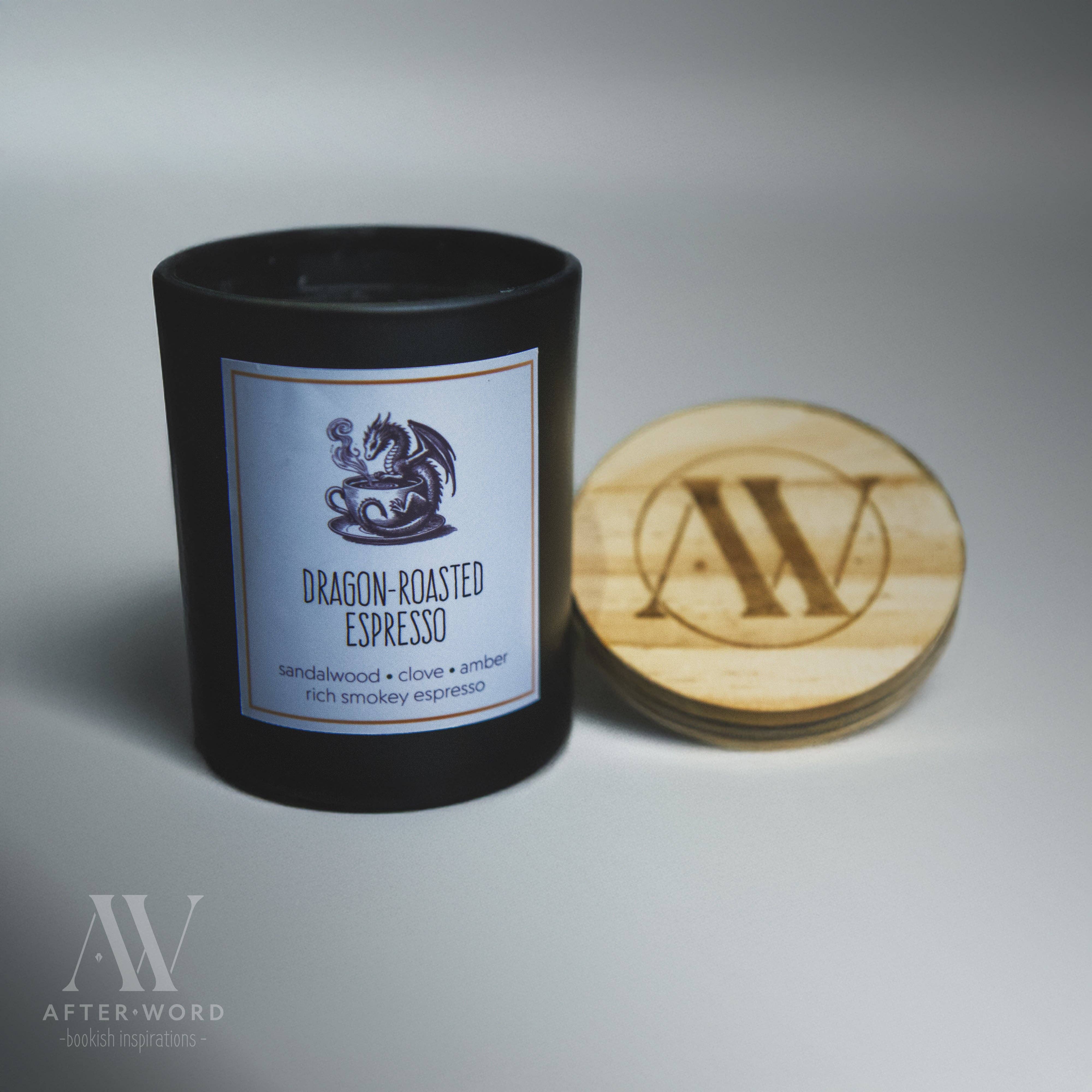 After Word – wholesale Jar/filled candle – Dragon-Roasted Espresso Candle