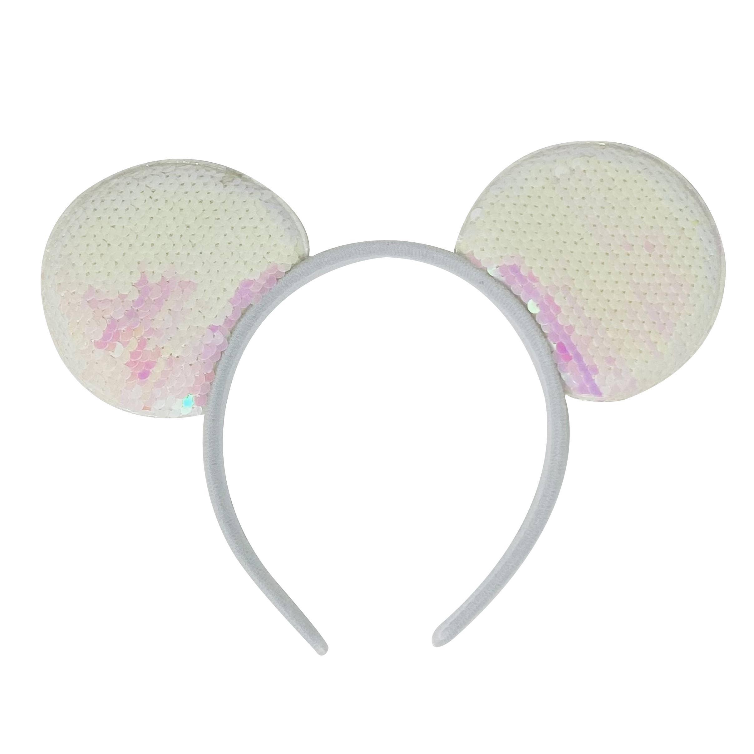 ZKY Wholesale - Wholesale Haarband - Dames - Witte muisoorhoofdband met enkelzijdige schaal0