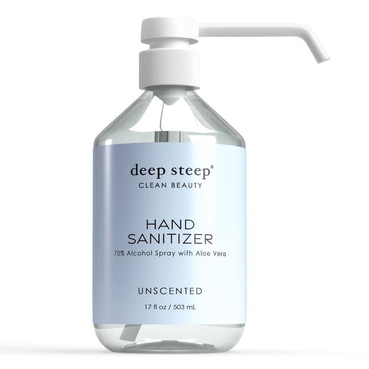 Hand Sanitizer Spray - Fragrance-Free 17.5oz for wholesale by Deep Steep Clean Beauty