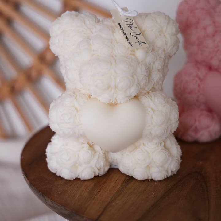 Niki Candle - Vente Bougies originales - Peluche Big Rose