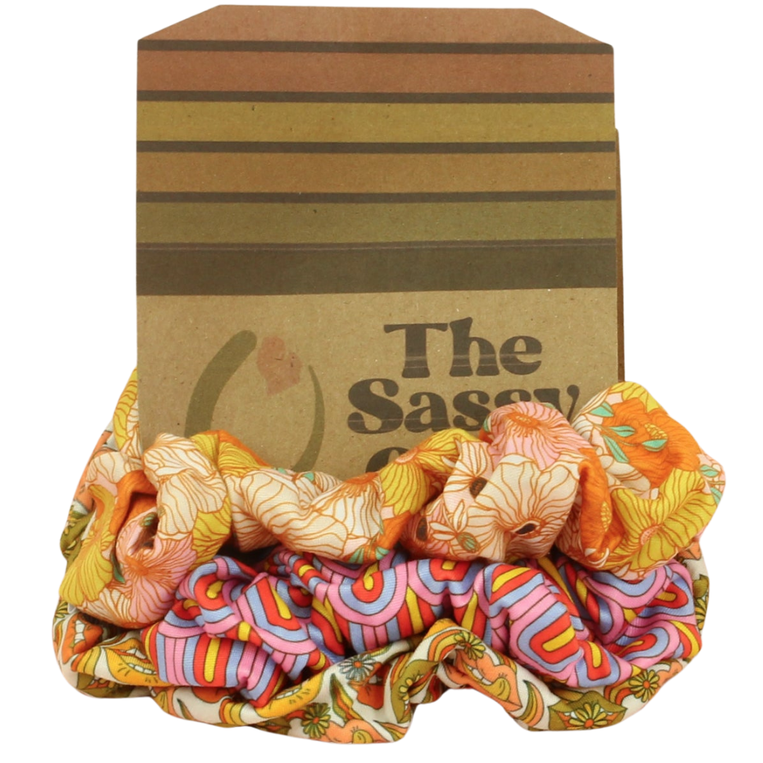 The Sassy Olive Handmade Headbands - Wholesale Scrunchie - Women's - Retro Arches Scrunchie Pack1