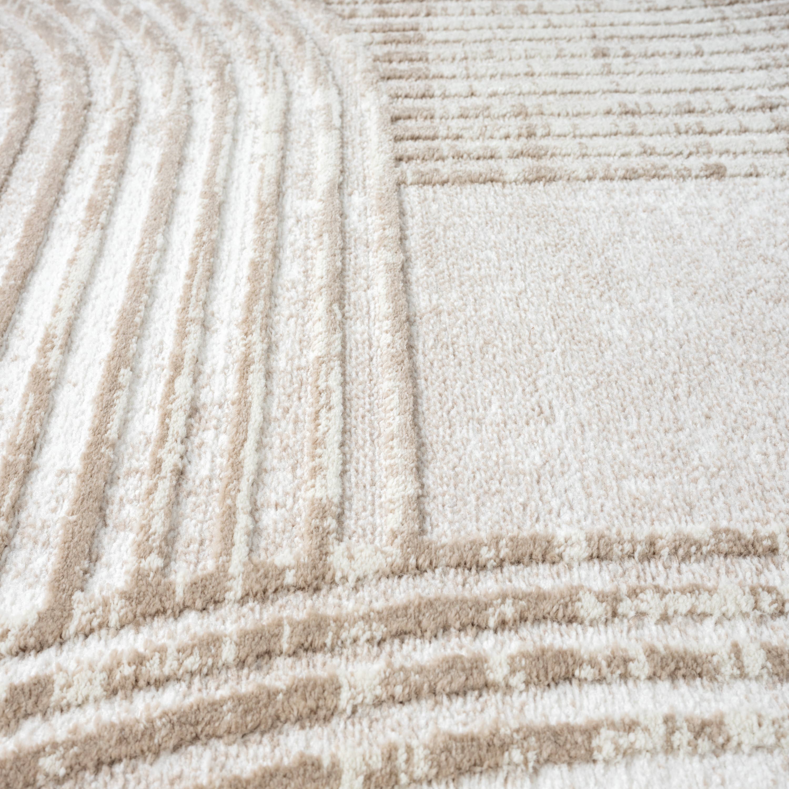 Abani Rugs - Venta al por mayor Alfombra pequeña - Alfombra de Área Moderna de Mediados de Siglo en Crema Neutra Abani Viva7