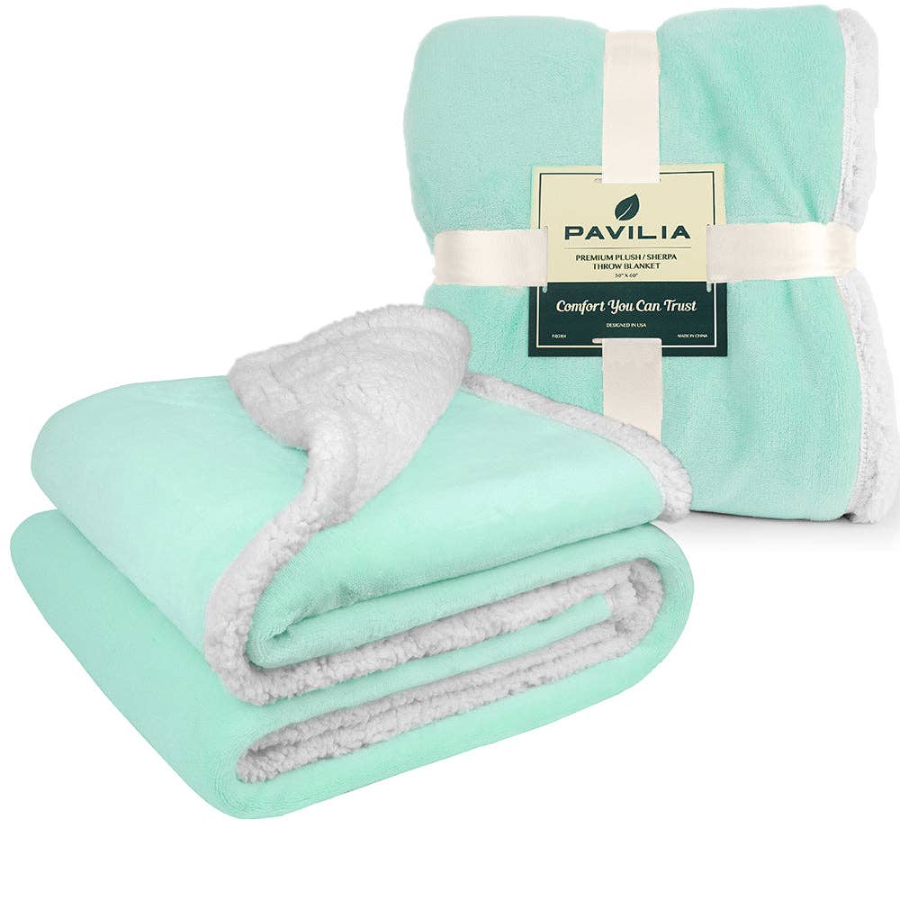 Pavilia – Manta para sofá por atacado – Cobertor Premium Sherpa Fleece83