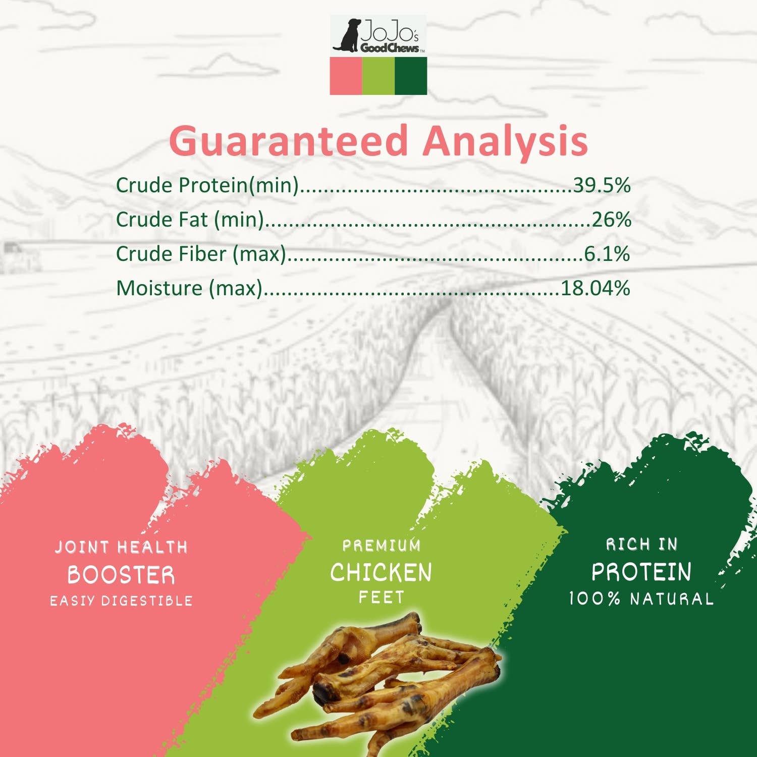 Jojo Modern Pets – wholesale Pet treats – Dog – All-Natural Premium Chicken Feet Dog Treats (25/Bag)4