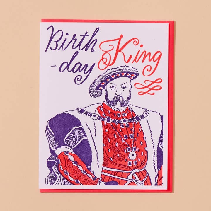 Birthday King Card - Made in USA - Summer for wholesale by And Here We Are