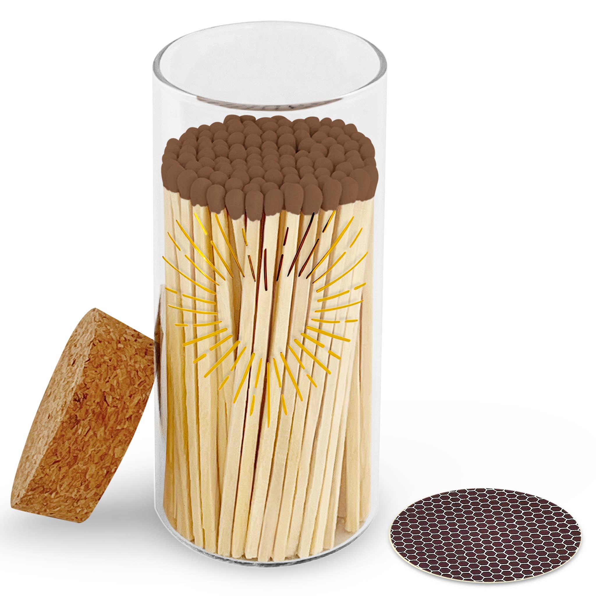 Thankful Greetings – wholesale Tändsticka – Guldtryck med 4" tändstickor & stor korktoppburk22