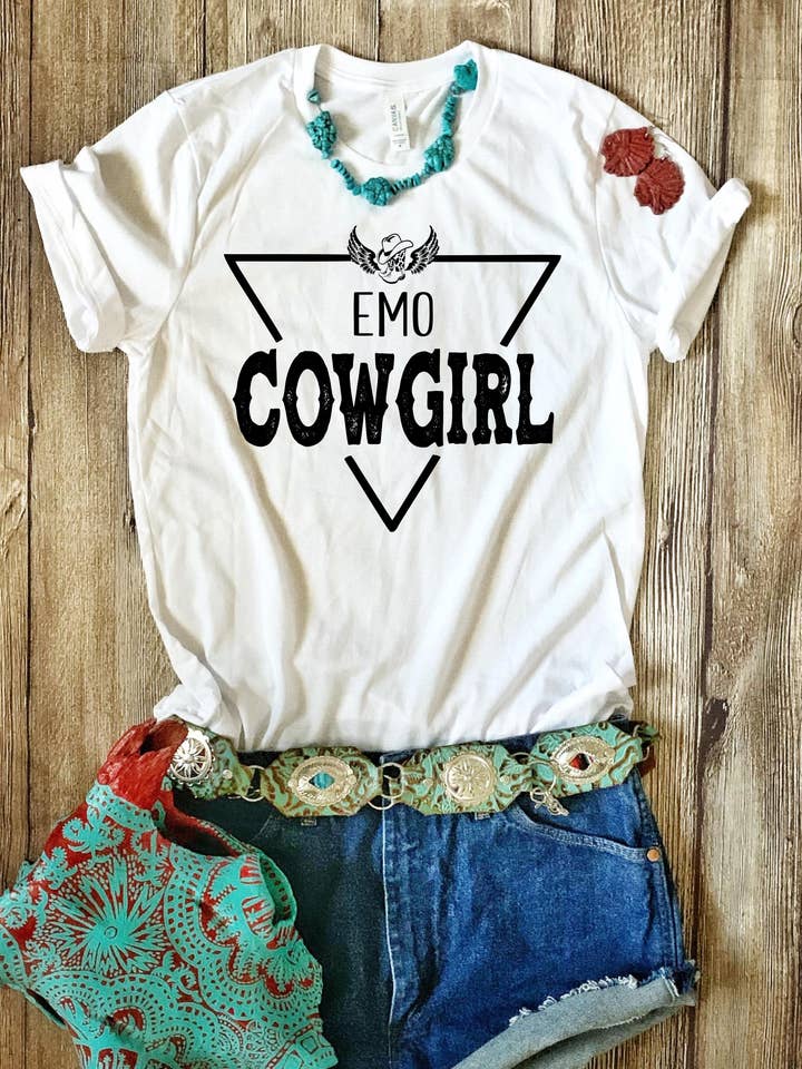 EMO COWGIRL - MEGAN MAR0NEY GRAPHIC TEE COUNTRY MUSIC TEE for wholesale by Gypsy Soul