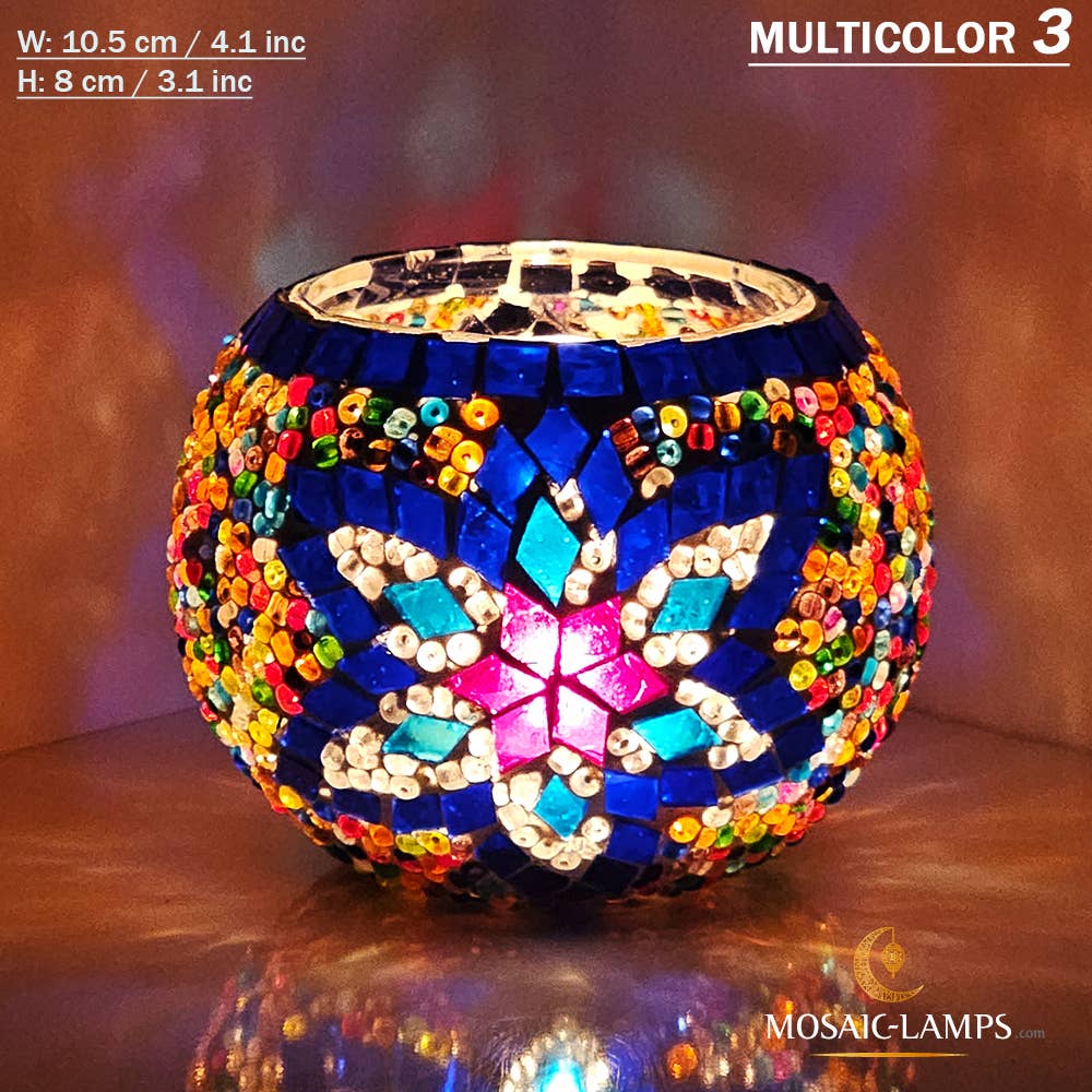 Mosaic Lamps - Wholesale Candle Holder - Turks Color, Turkish Mosaic Candle Holders, Votive Candle17