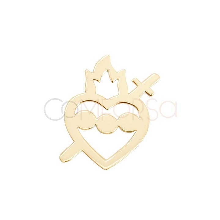 Vergulde hanger van sterling zilver 925 'Virgen de la Macarena' voor wholesale door COM FORSA SL