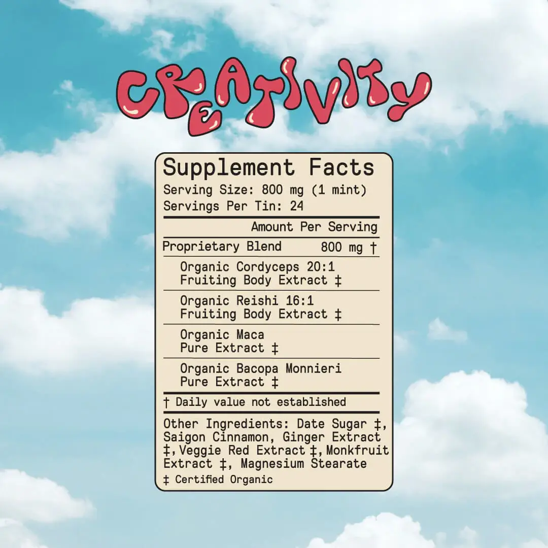 SuperMush - Vente Bonbons à la menthe - Pastilles de créativité quotidienne SuperMush2