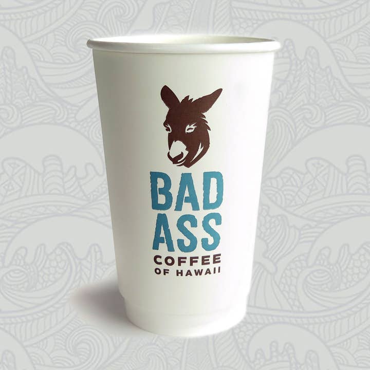 Bad Ass Coffee of Hawaii - Wholesale Disposable Cup - 16 oz. Solo Hot Cup - 600/case.0