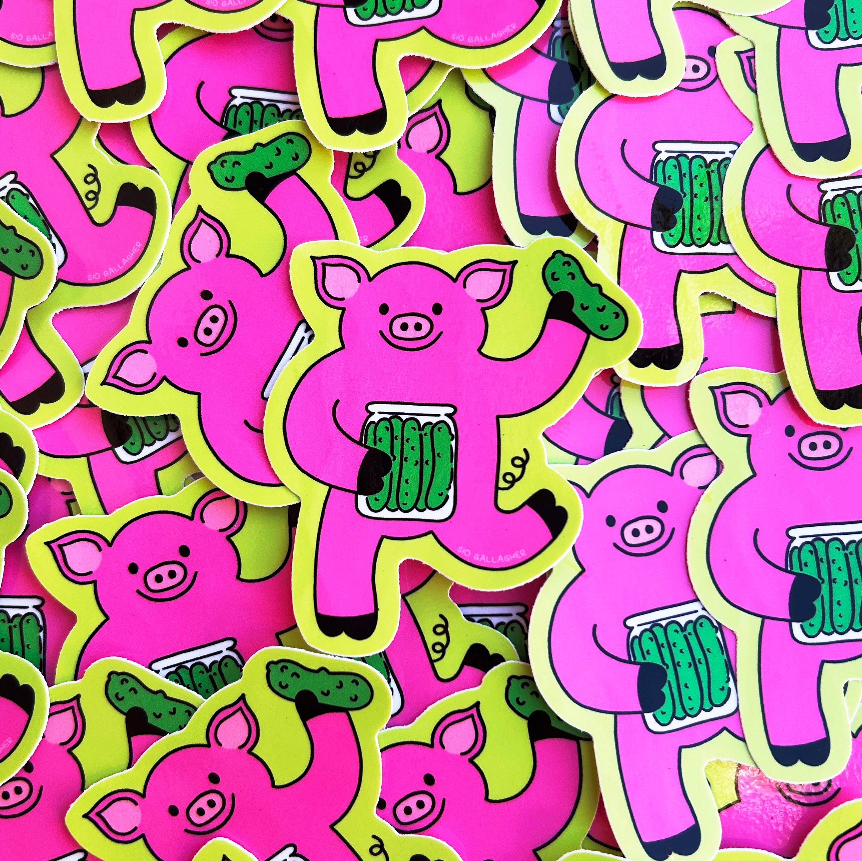 Sio Gallagher - Wholesale Sticker - Pig & pickle sticker1