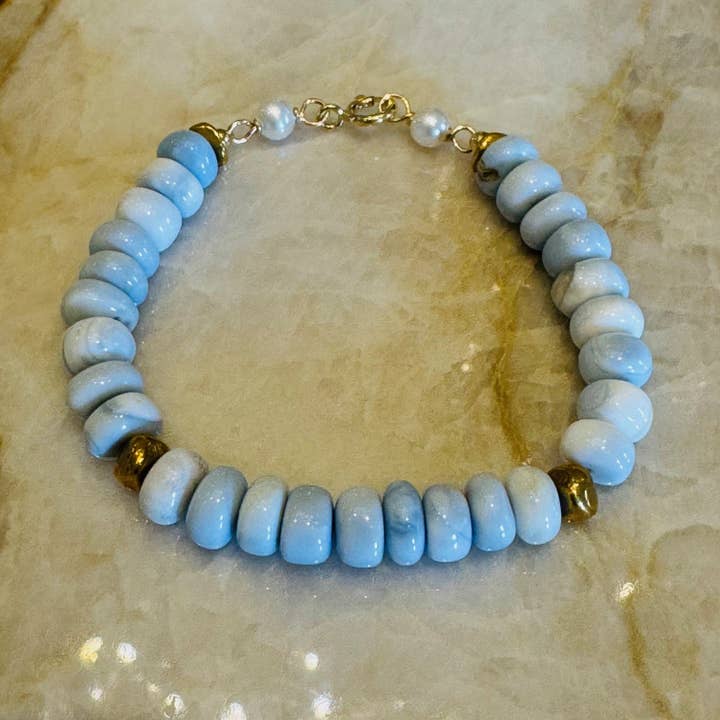 Calming Blue Opal bracelet for wholesale by Lexi Jewelry