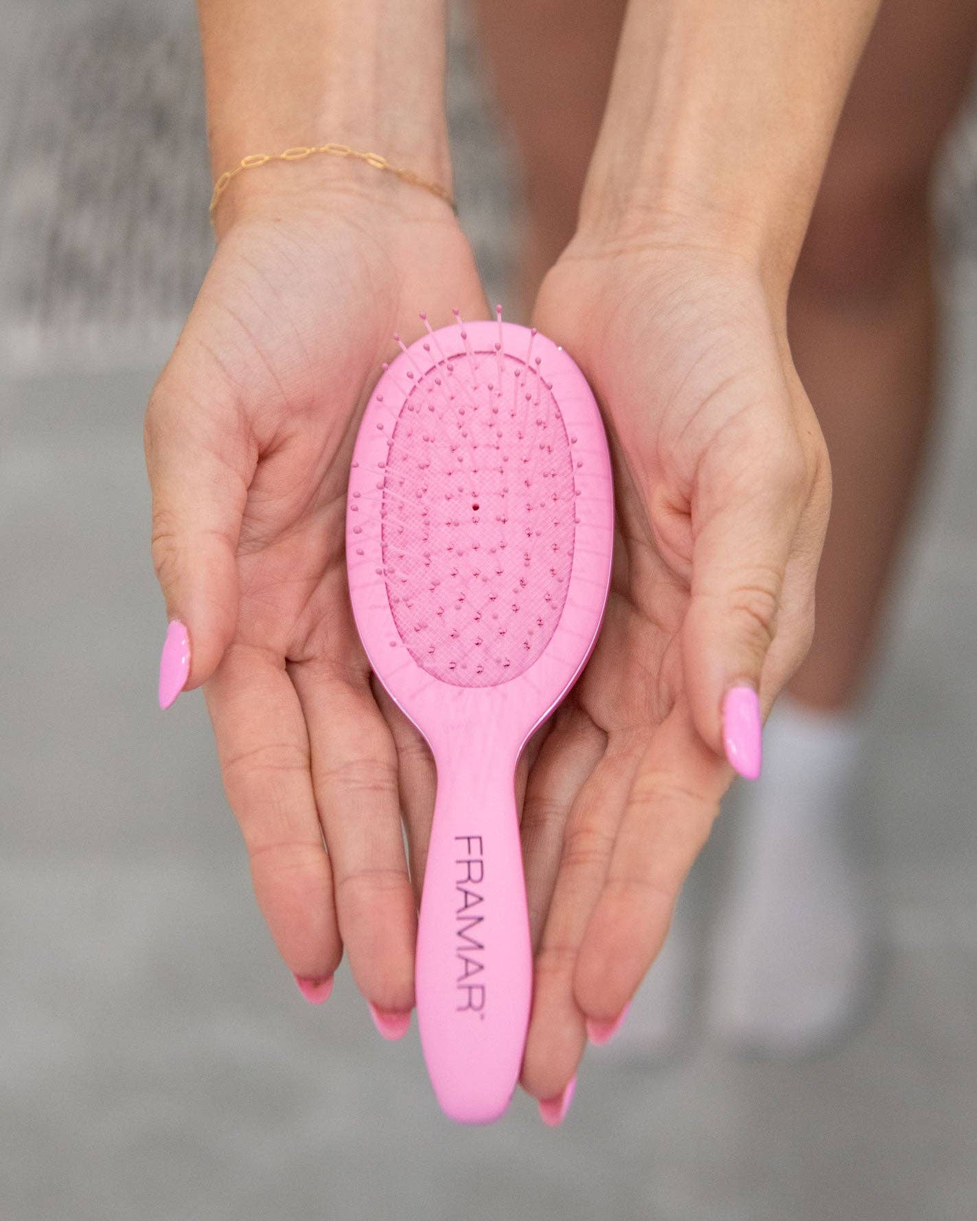 Framar Hair Brushes & Hair Accessories - Wholesale Hair Brush/Comb - FRAMAR Mini Hair Brush, Travel Hair Brush, Pink Mini Brush4