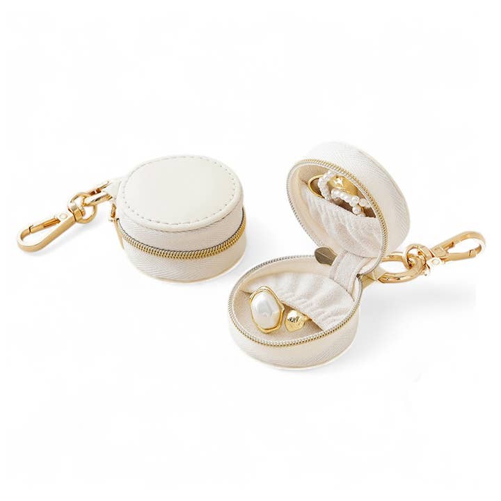 Mini Bag Charm Jewellery Case in Cream for wholesale by Last True Angel