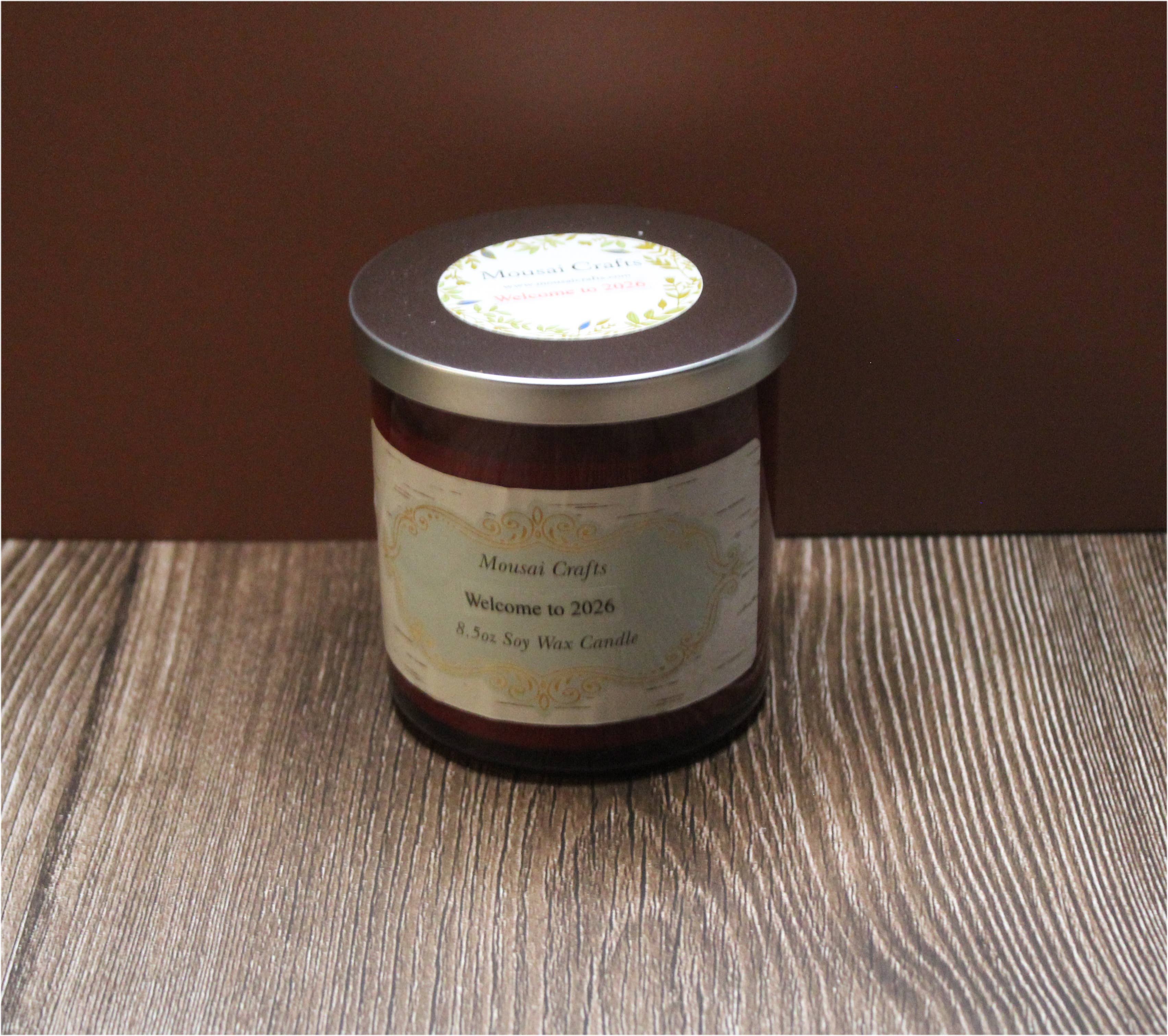 Mousai Crafts - Wholesale Jar/Filled Candle - Welcome to 2026 Soy Wax Candle2