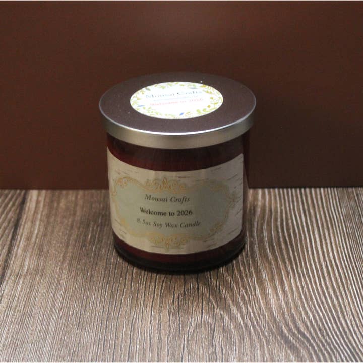 Mousai Crafts - Wholesale Jar/Filled Candle - Welcome to 2026 Soy Wax Candle2