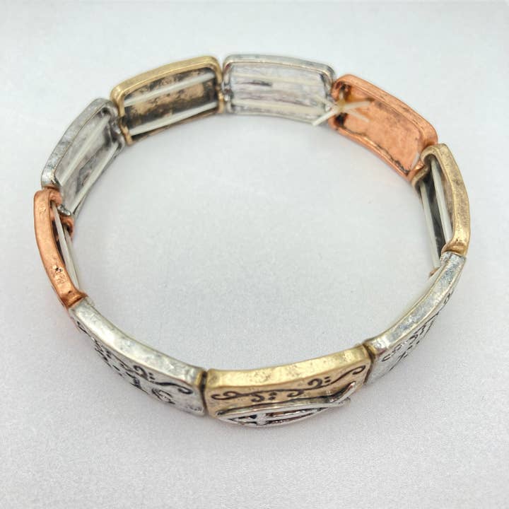 Lunar Deer – wholesale Bangle bracelet – John 3:16 Bible Verse Prayer Square Stretch Bracelet2