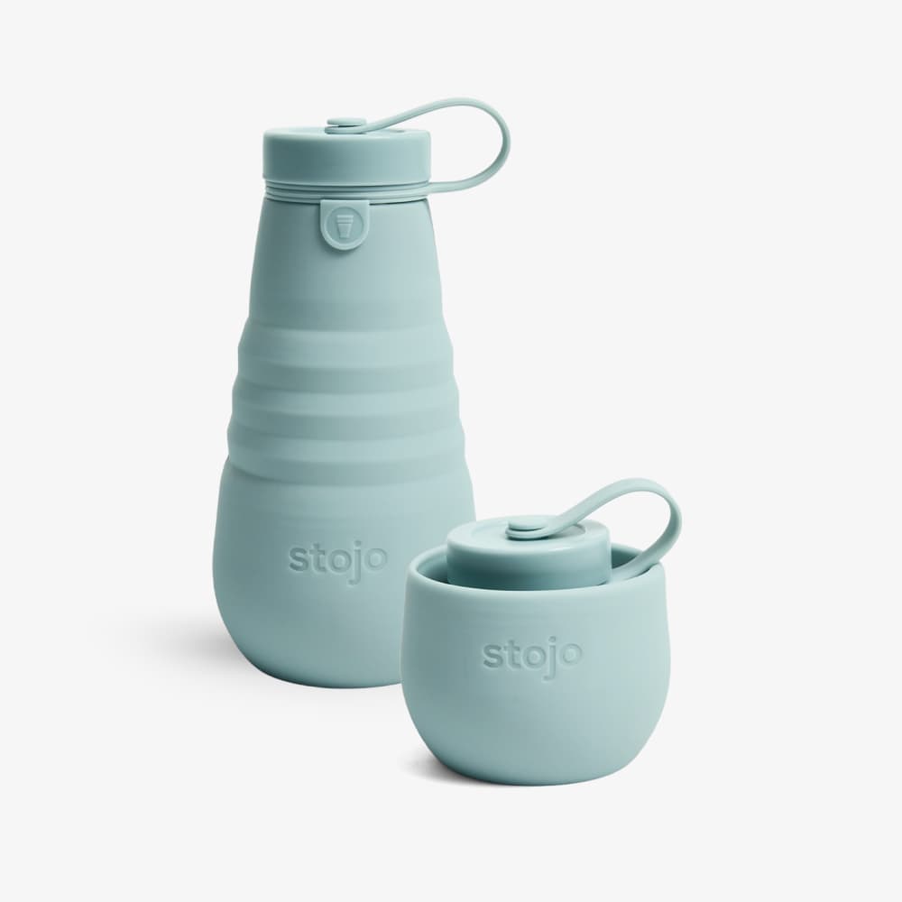 Stojo – wholesale Water bottle – 20oz | 592mL Collapsible Travel Water Bottle - Collapsed16