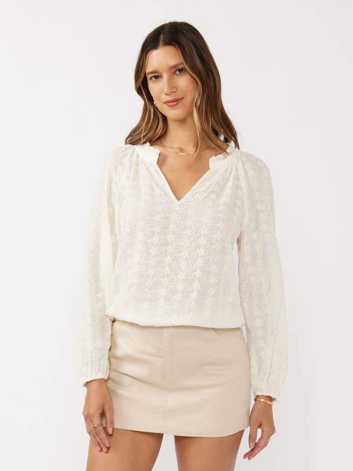 Embroidered Floral Eyelet Long Sleeve Blouse
for wholesale by Lovestitch